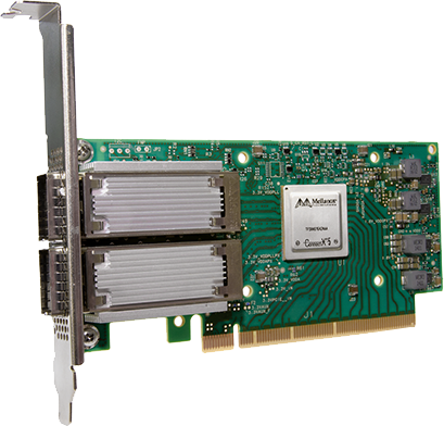 NVIDIA (Mellanox)  MCX556A-ECAT ConnectX-5 VPI Adapter Card EDR/100GbE双端口InfiniBand网卡