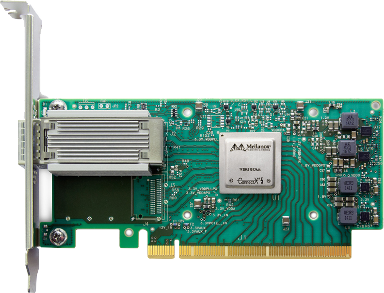 NVIDIA (Mellanox)  MCX515A-GCAT ConnectX-5 EN Adapter Card 50GbE单端口以太网网卡