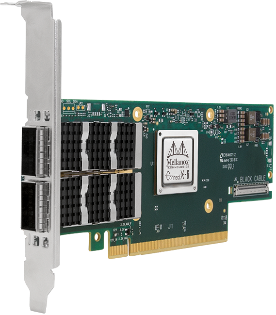 NVIDIA (Mellanox)  MCX653106A-ECAT-SP ConnectX-6 VPI Adapter Card HDR100/EDR/100GbE双端口InfiniBand网卡